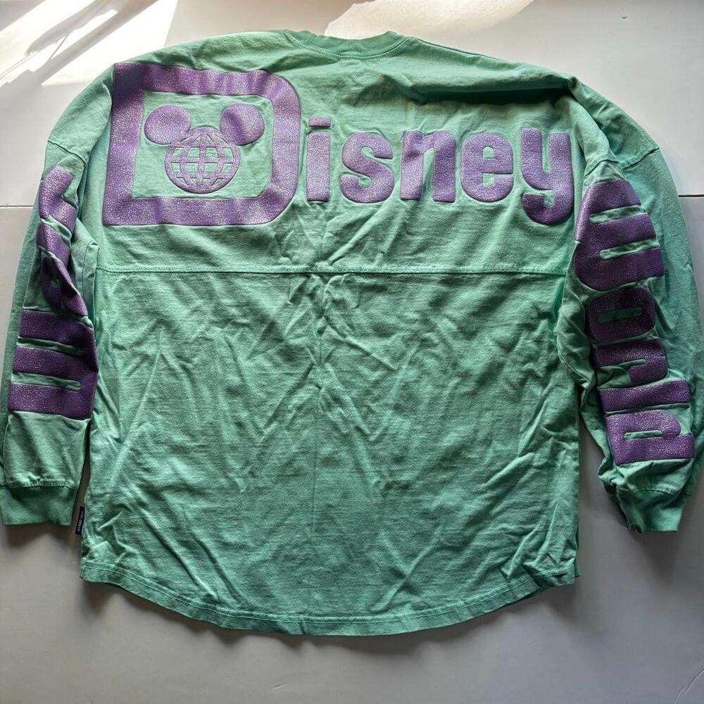 Disney Spirit Jersey Teal Purple Glitter Y2K Disneycore Nostalgic Large